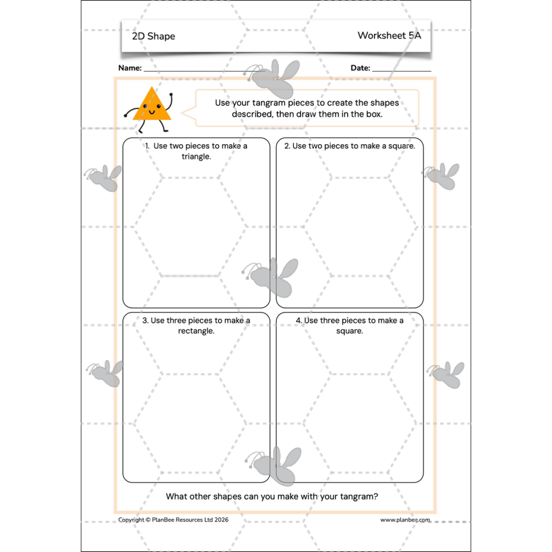 PlanBee 2D Shapes Year 3 Maths Lesson Pack by PlanBee