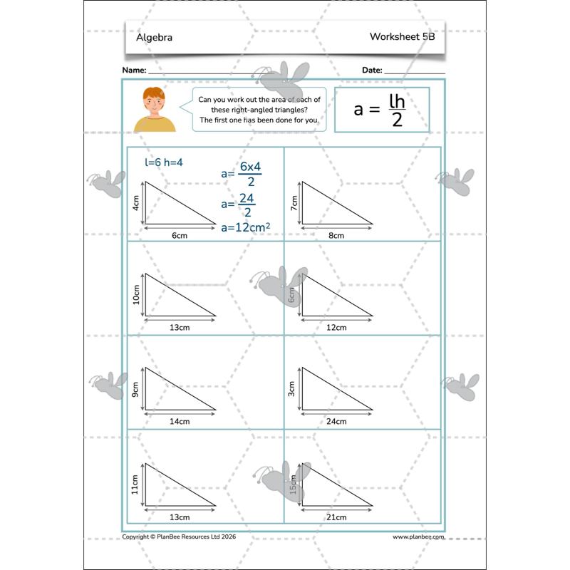 PlanBee Algebra: simple algebra lesson planning for Year 6