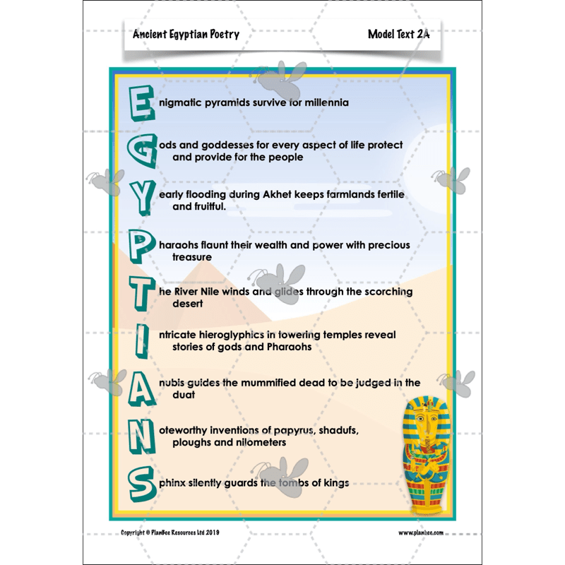 PlanBee Ancient Egyptian Poetry | KS2 English Pack