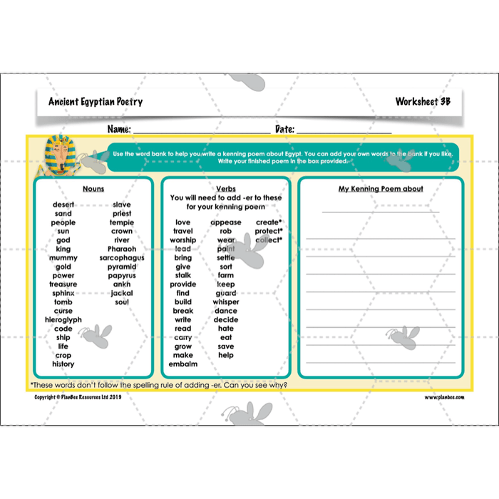 PlanBee Ancient Egyptian Poetry | KS2 English Pack