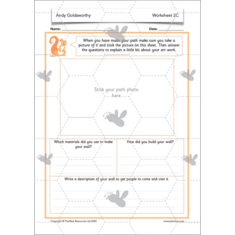 PlanBee Andy Goldsworthy KS1 Art Lesson Plans created by PlanBee