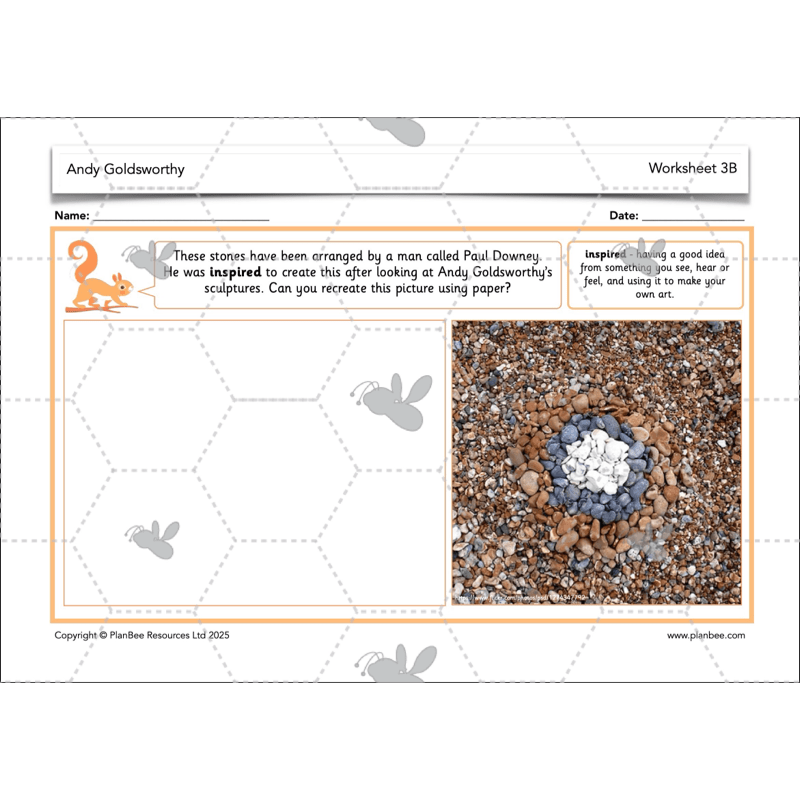 PlanBee Andy Goldsworthy KS1 Art Lesson Plans created by PlanBee