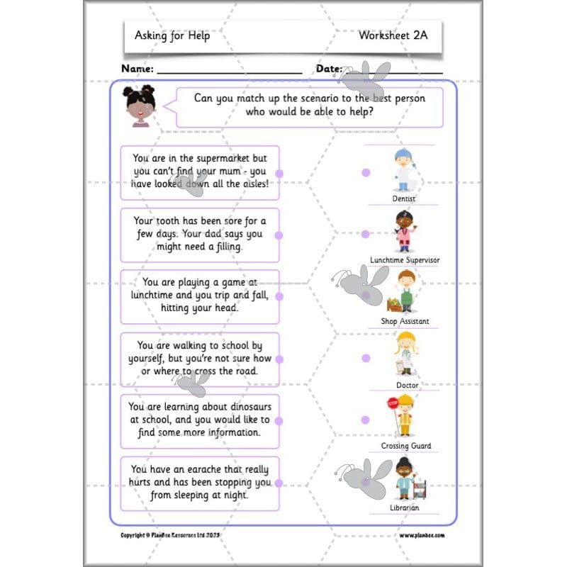 PlanBee Asking for Help | PSHE lessons KS1