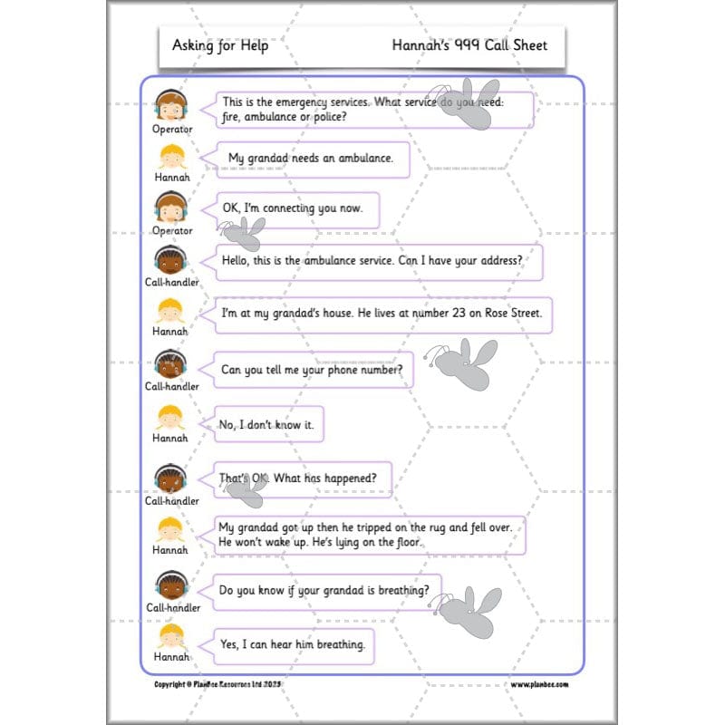 PlanBee Asking for Help | PSHE lessons KS1