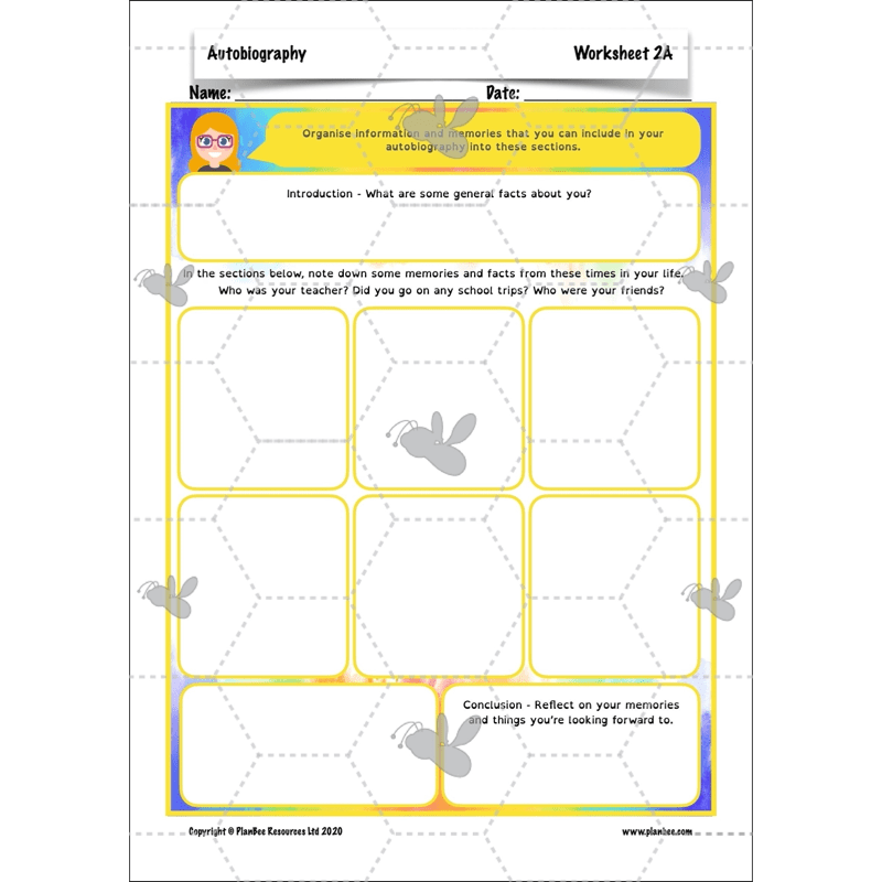 PlanBee Autobiography KS2 English Planning and Resources