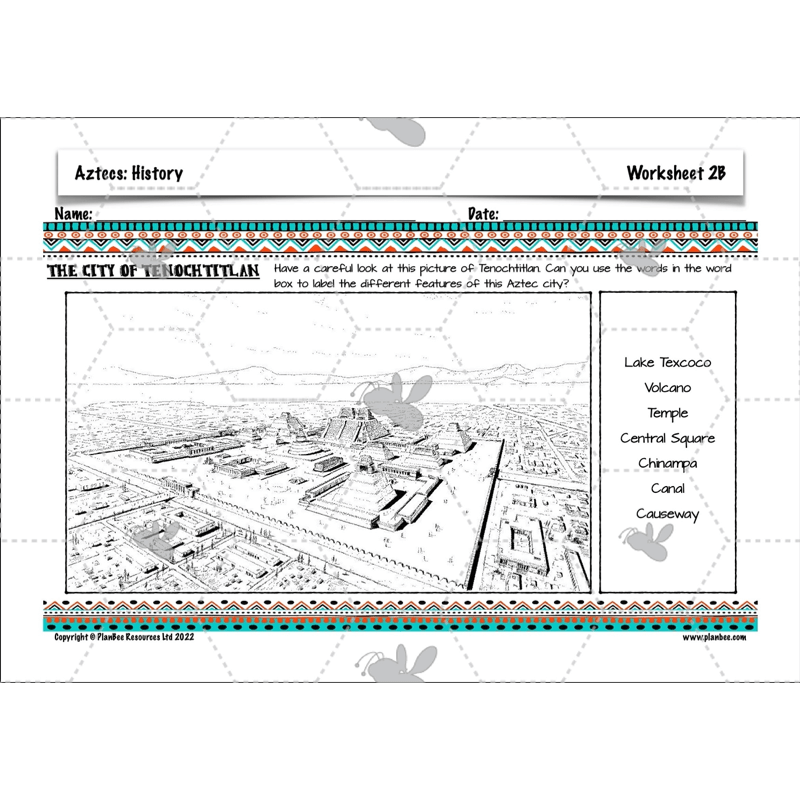 PlanBee Aztecs KS2 Lesson Planning and Resources 