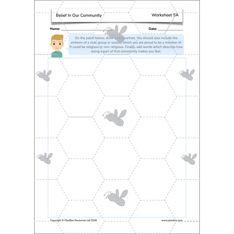 PlanBee Belief In Our Community: Complete set of KS2 RE lessons