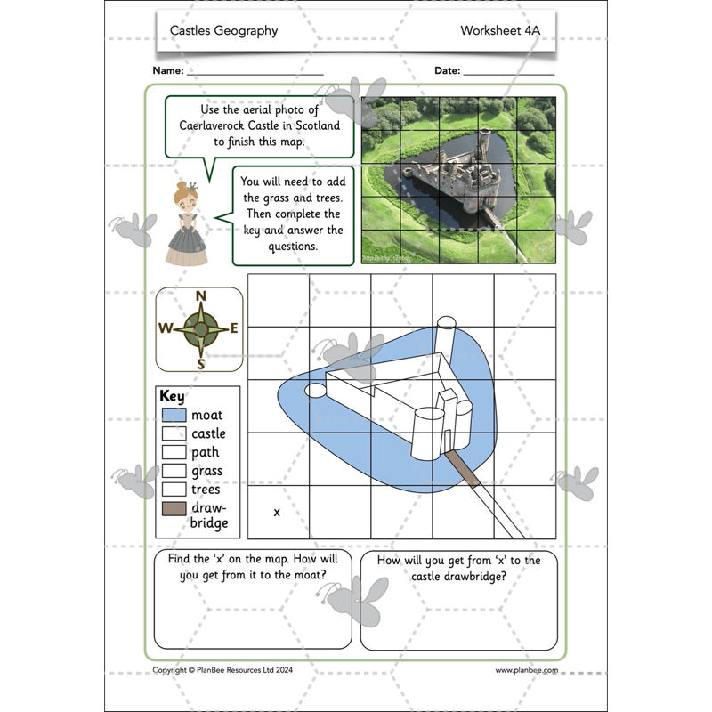 PlanBee Castles KS1 Geography Lesson Planning and Resources