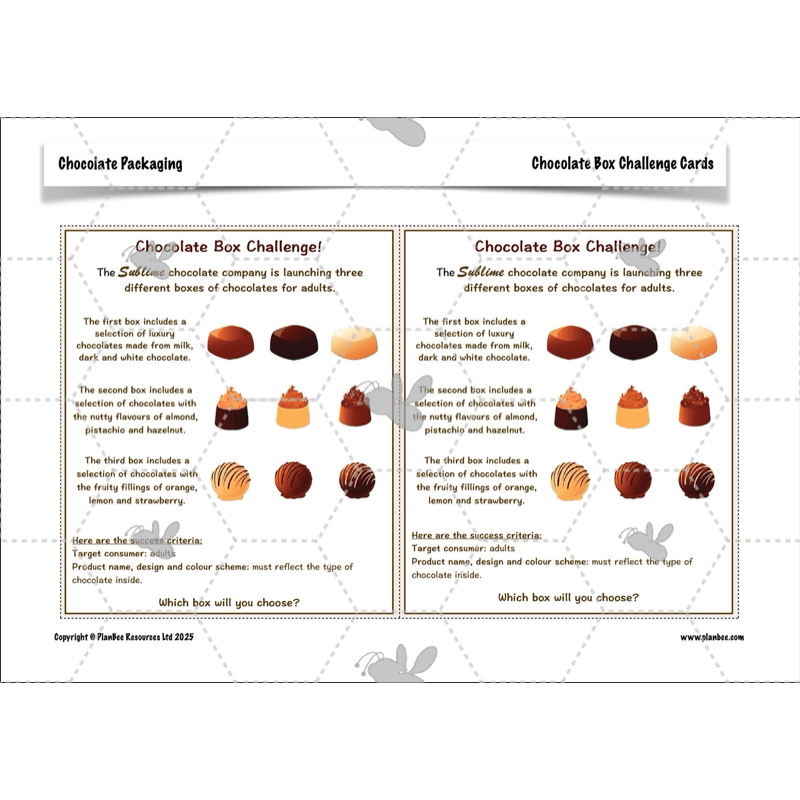 PlanBee Chocolate Packaging | KS2 DT lessons