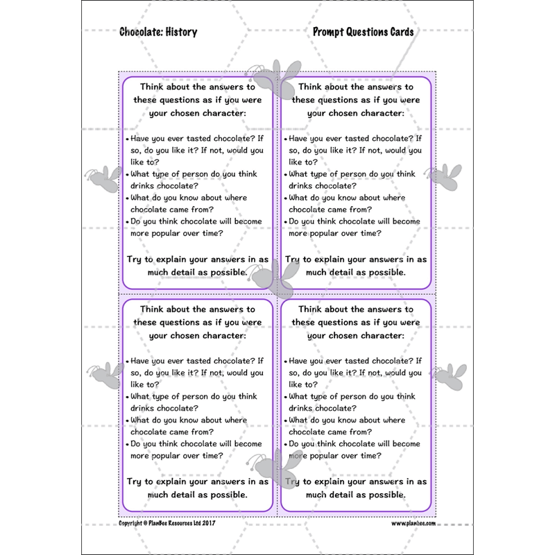 PlanBee Chocolate Topic KS2 Enrichment Lesson Pack