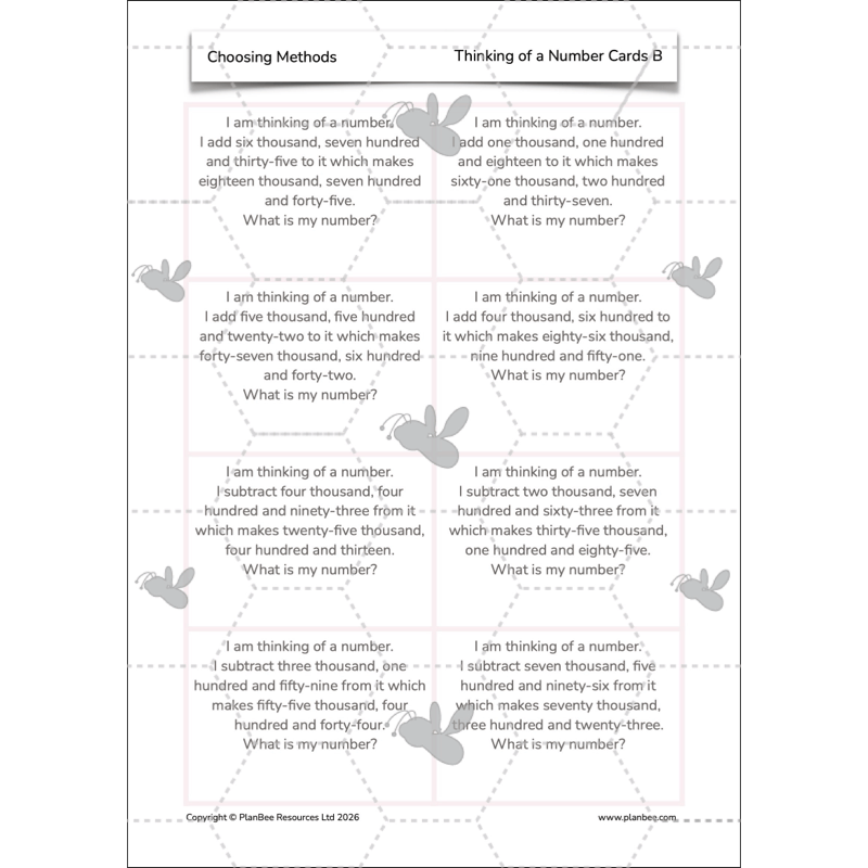 PlanBee Choosing Methods Year 6 Maths Planning by PlanBee