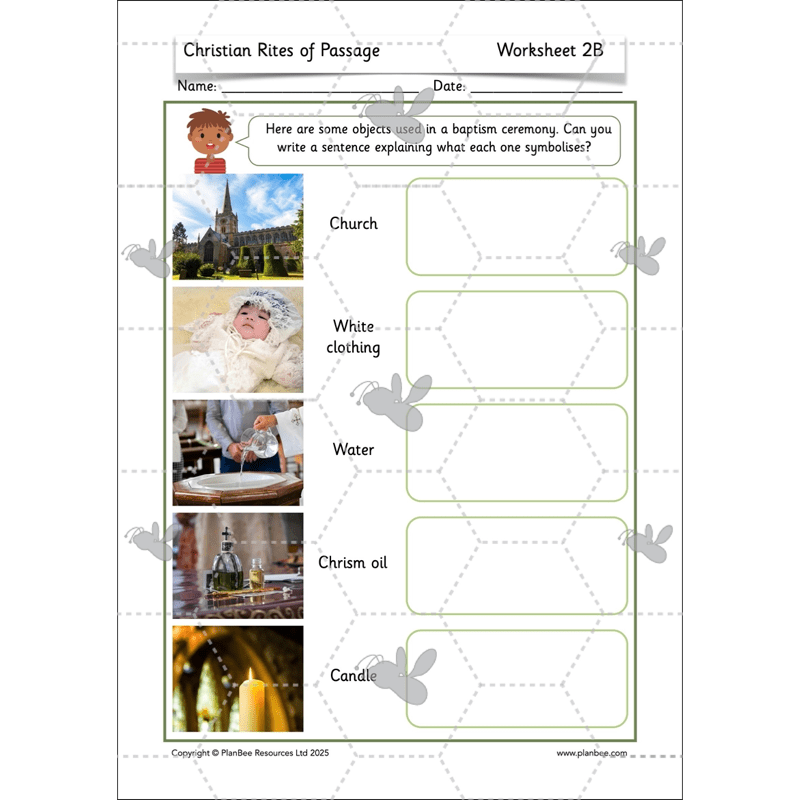 PlanBee Christian Rites of Passage | Year 2 RE lessons