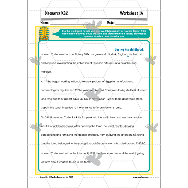 PlanBee Cleopatra KS2 | English Lesson Pack