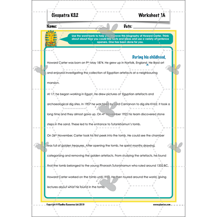 PlanBee Cleopatra KS2 | English Lesson Pack