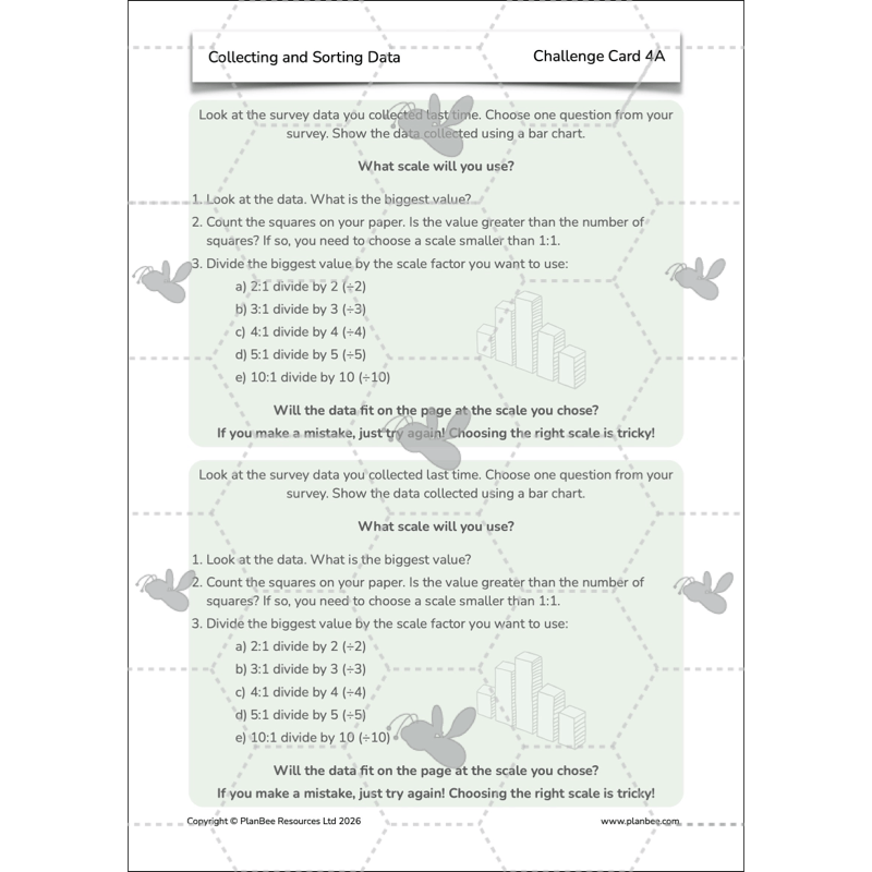 PlanBee Collecting and Sorting Data Year 3 Statistics by PlanBee