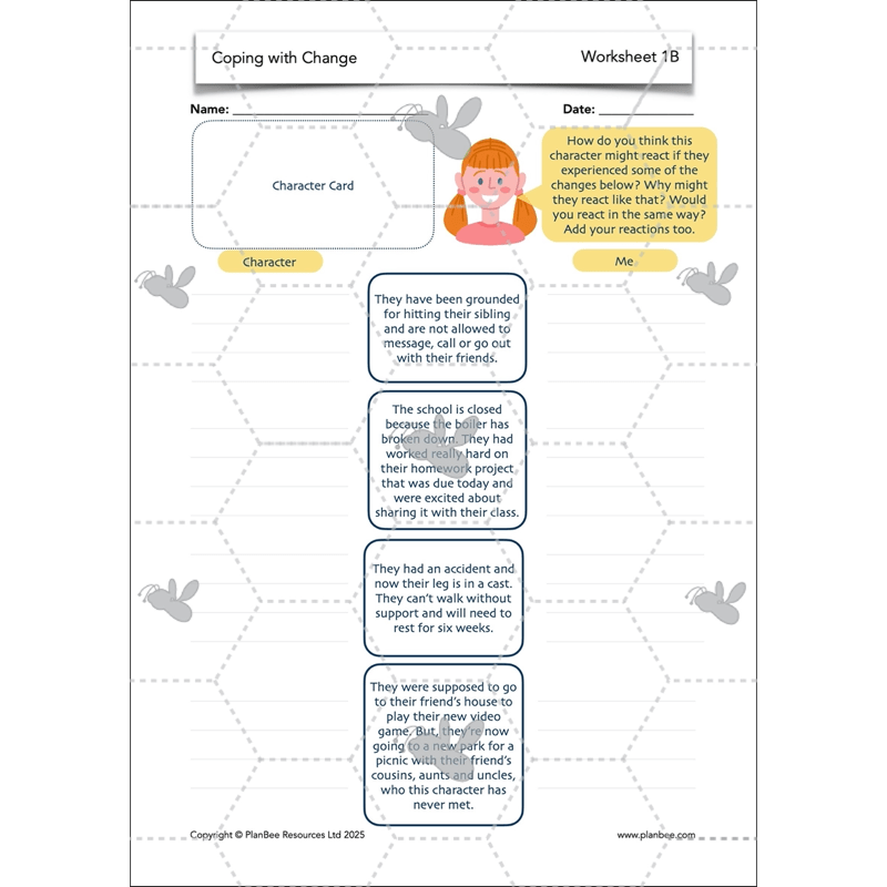 PlanBee Coping with Change - Year 6 Transition PSHE Activities