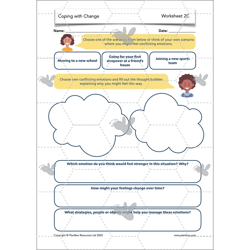 PlanBee Coping with Change - Year 6 Transition PSHE Activities