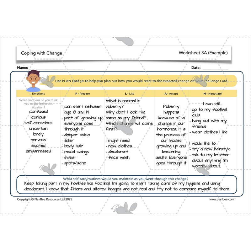 PlanBee Coping with Change - Year 6 Transition PSHE Activities
