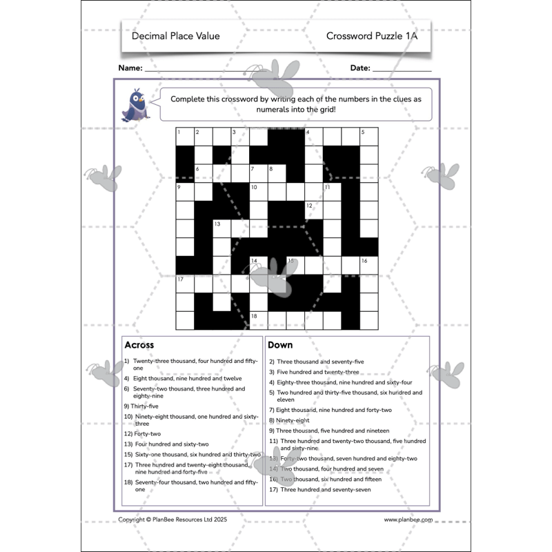 PlanBee Year 6 Decimal Place Value Maths Lessons by PlanBee