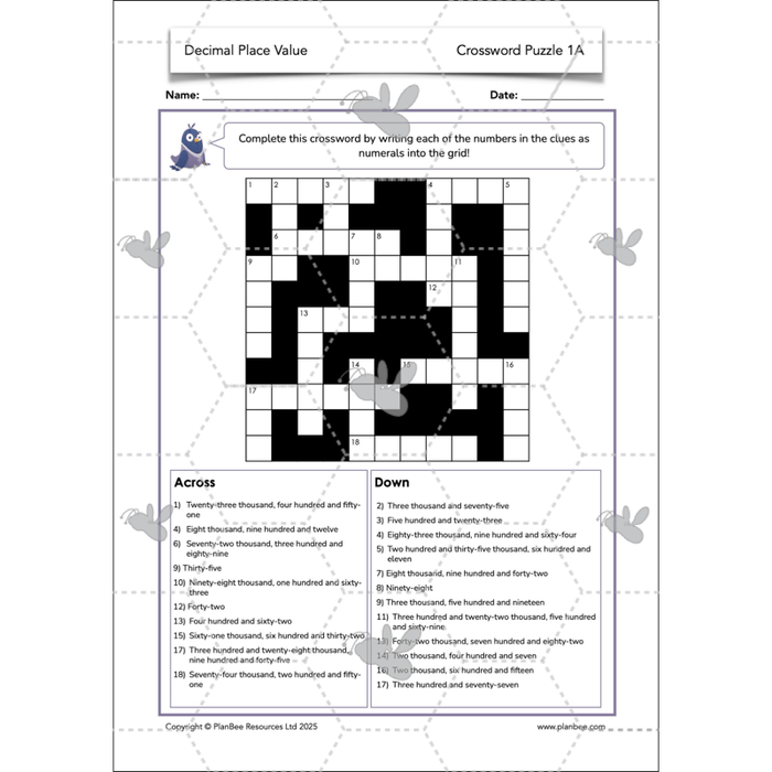 PlanBee Year 6 Decimal Place Value Maths Lessons by PlanBee