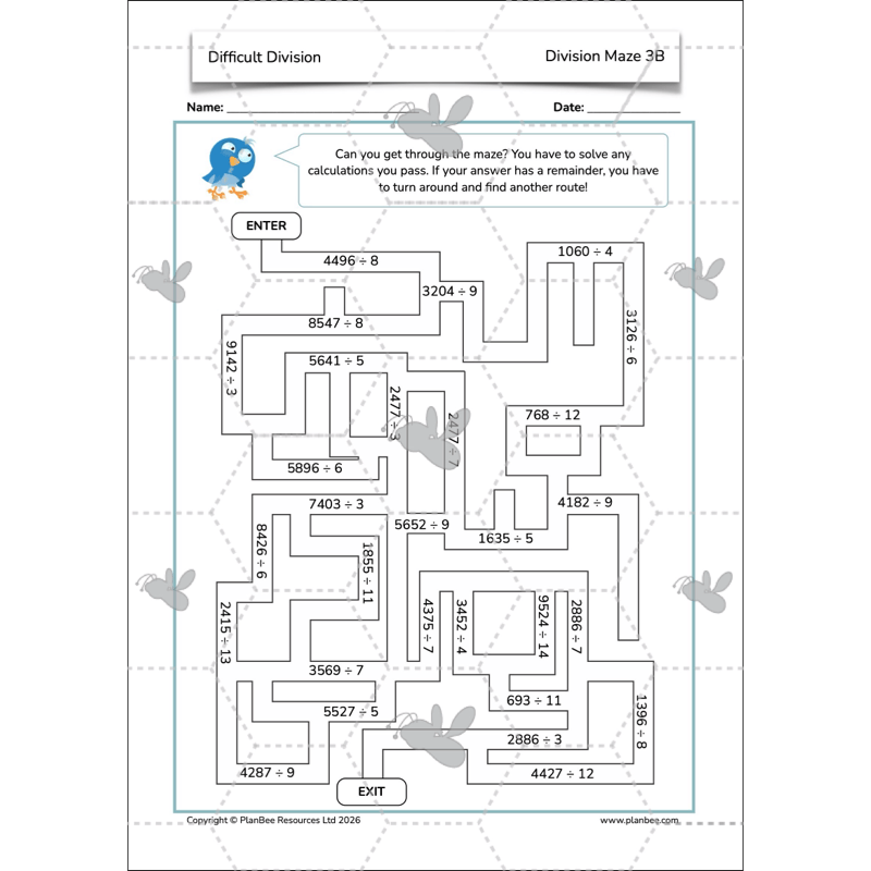 PlanBee Division Year 6 Maths Lessons and Worksheets by PlanBee