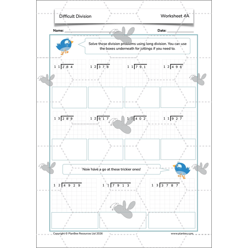 PlanBee Division Year 6 Maths Lessons and Worksheets by PlanBee
