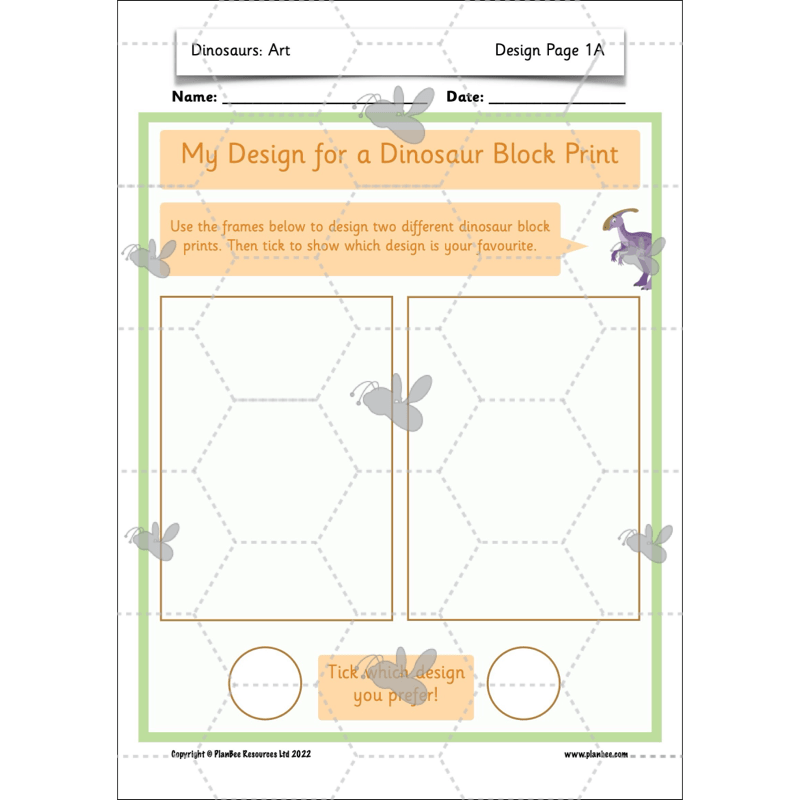 PlanBee Dinosaurs KS1 Topic Enrichment Lesson Pack