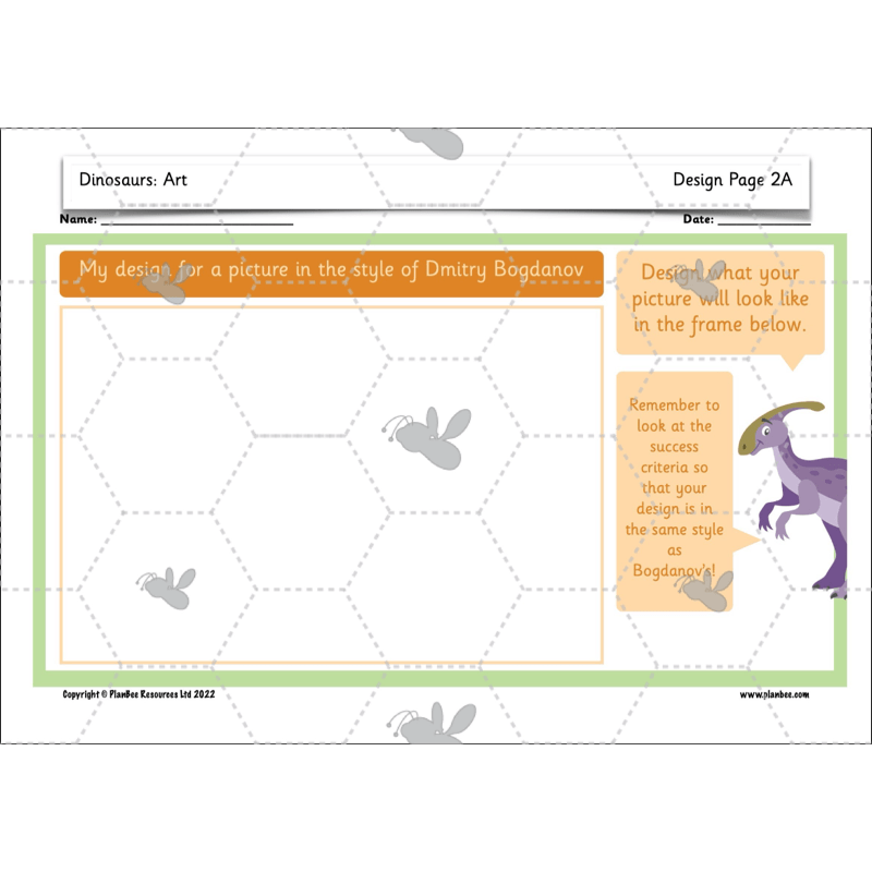 PlanBee Dinosaurs KS1 Topic Enrichment Lesson Pack