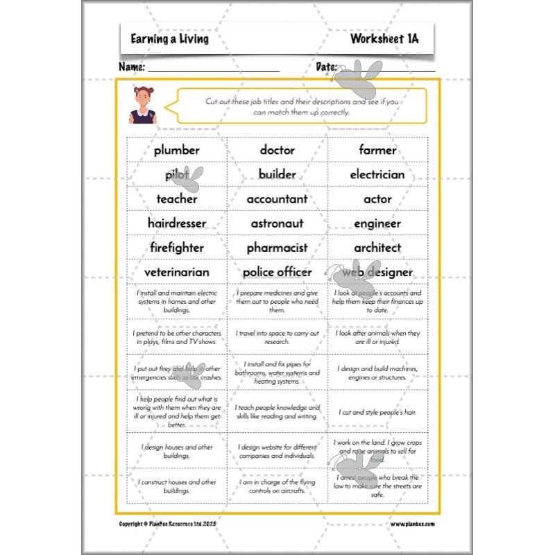 PlanBee Earning a Living: LKS2 Geography planning Year 3 & Year 4