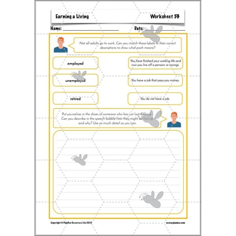 PlanBee Earning a Living: LKS2 Geography planning Year 3 & Year 4