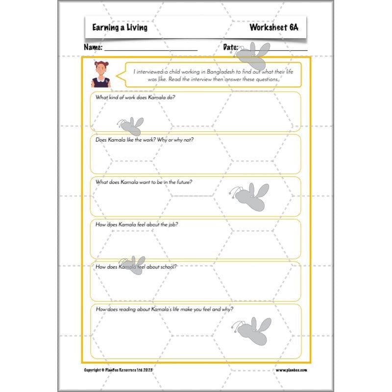 PlanBee Earning a Living: LKS2 Geography planning Year 3 & Year 4