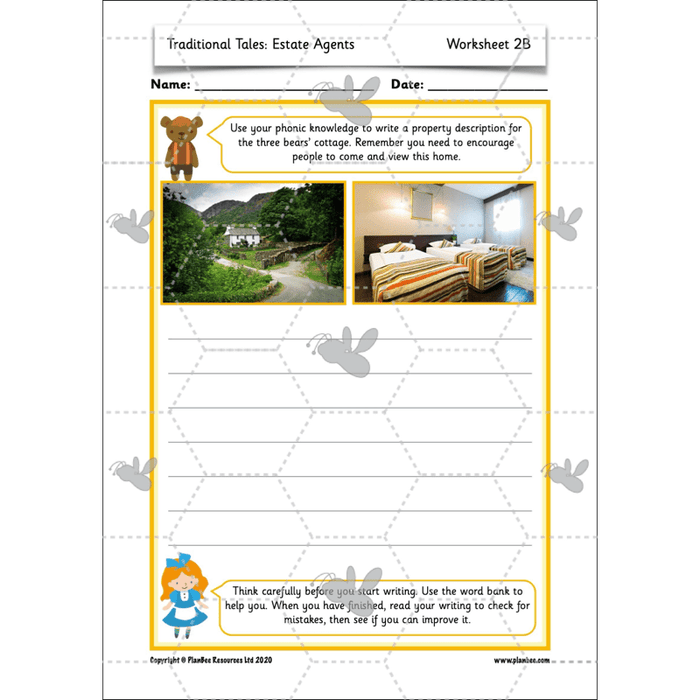 PlanBee FREE Mini-scheme | Traditional Tales: Estate Agents | KS1