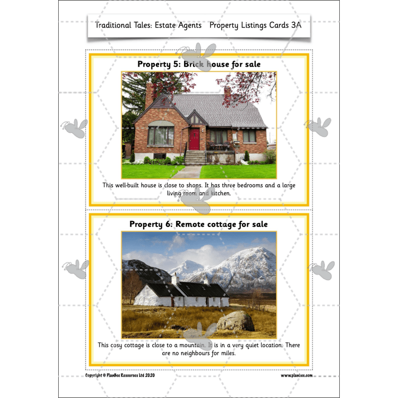 PlanBee FREE Mini-scheme | Traditional Tales: Estate Agents | KS1