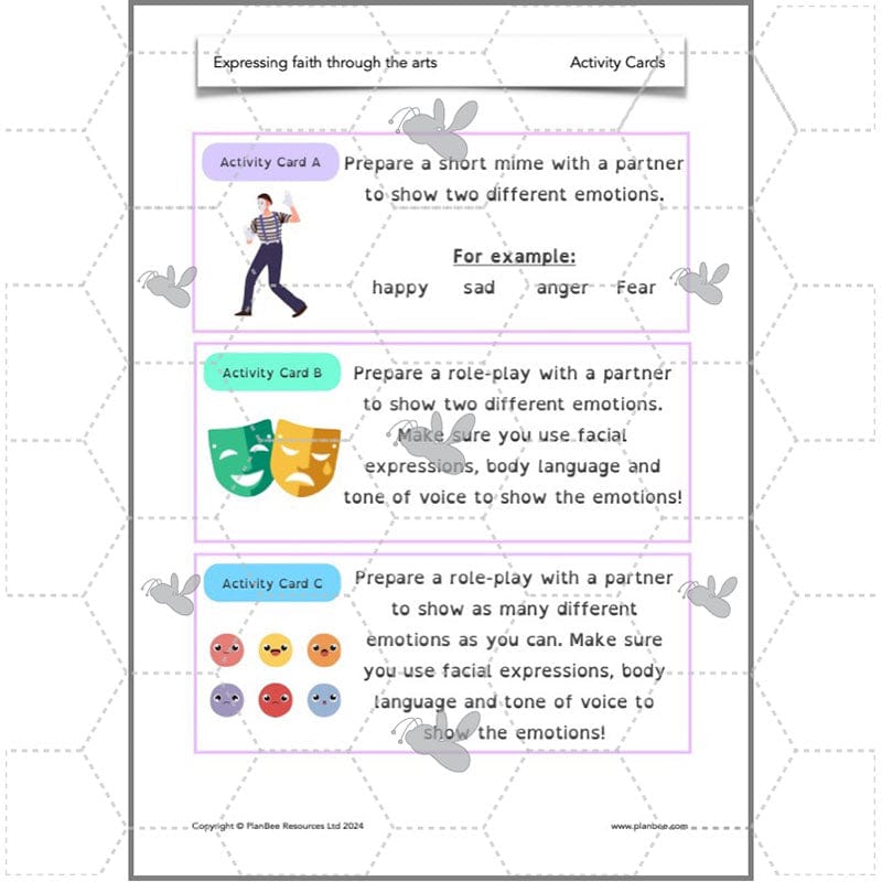 PlanBee Expressing Faith through the Arts KS2 RE lessons by PlanBee