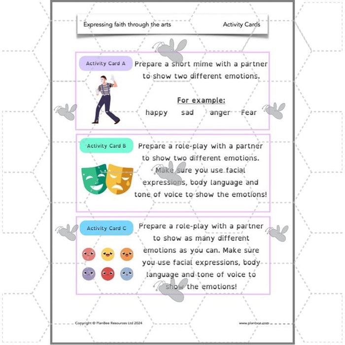 PlanBee Expressing Faith through the Arts KS2 RE lessons by PlanBee