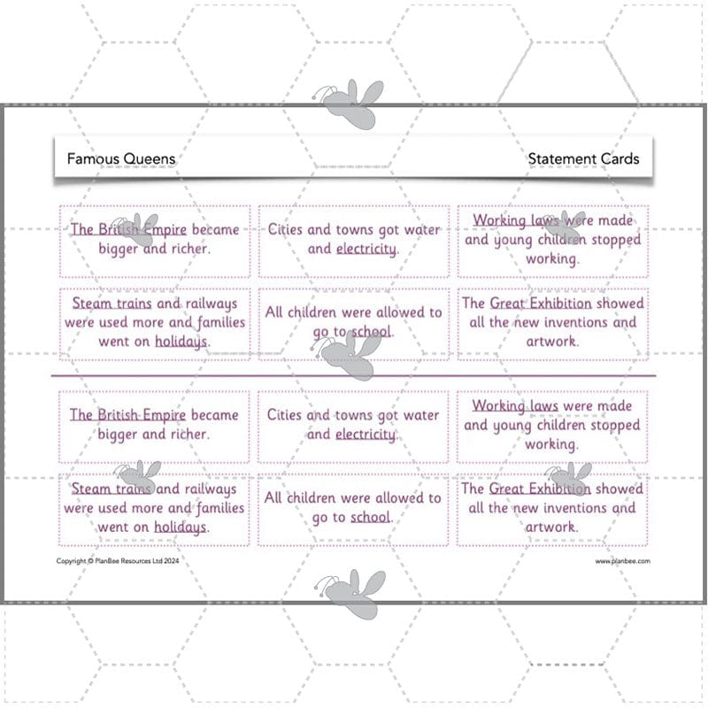 PlanBee Famous Queens | KS1 History Lesson Pack by PlanBee