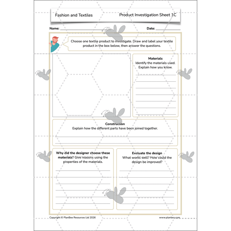 PlanBee Fashion and Textiles: Design and Technology KS2