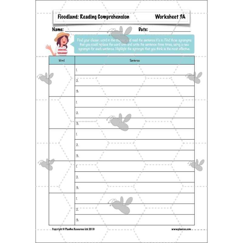 PlanBee Floodland: Reading Comprehension KS2 | Year 6 English Pack
