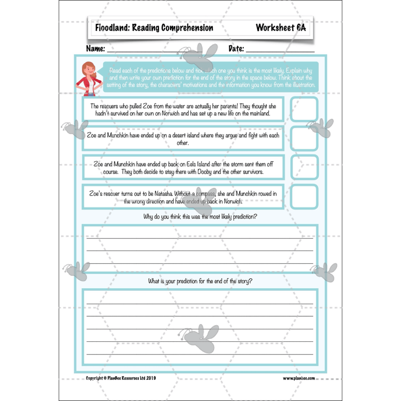 Floodland: Reading Comprehension