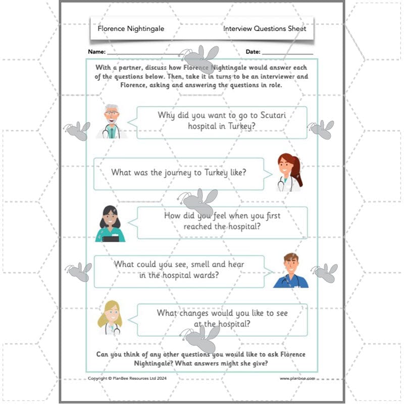 PlanBee Florence Nightingale KS1 Lesson Pack by PlanBee