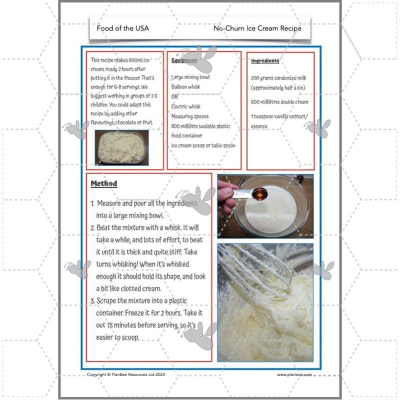 PlanBee Food of the USA KS2 DT Cookery Lessons by PlanBee