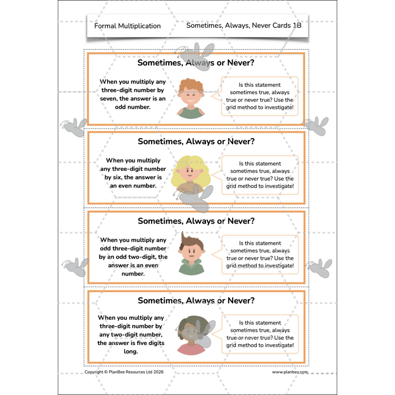 PlanBee Formal Multiplication Year 5 Maths Lessons by PlanBee