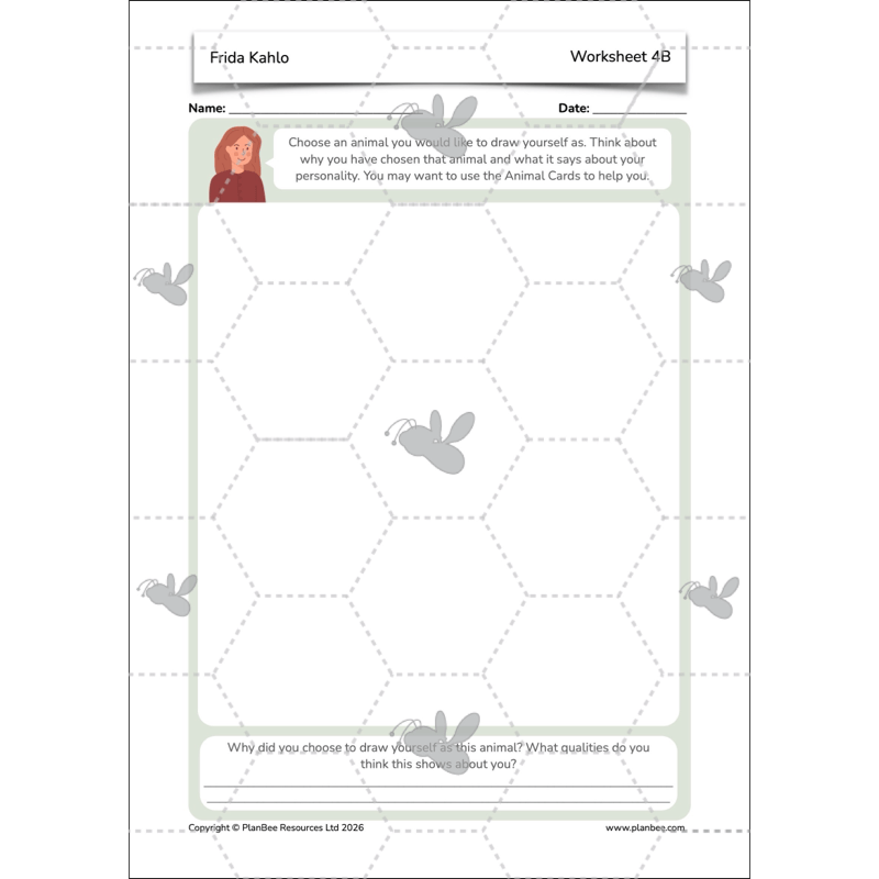 PlanBee KS2 Frida Kahlo for Kids Art Lesson Pack by PlanBee