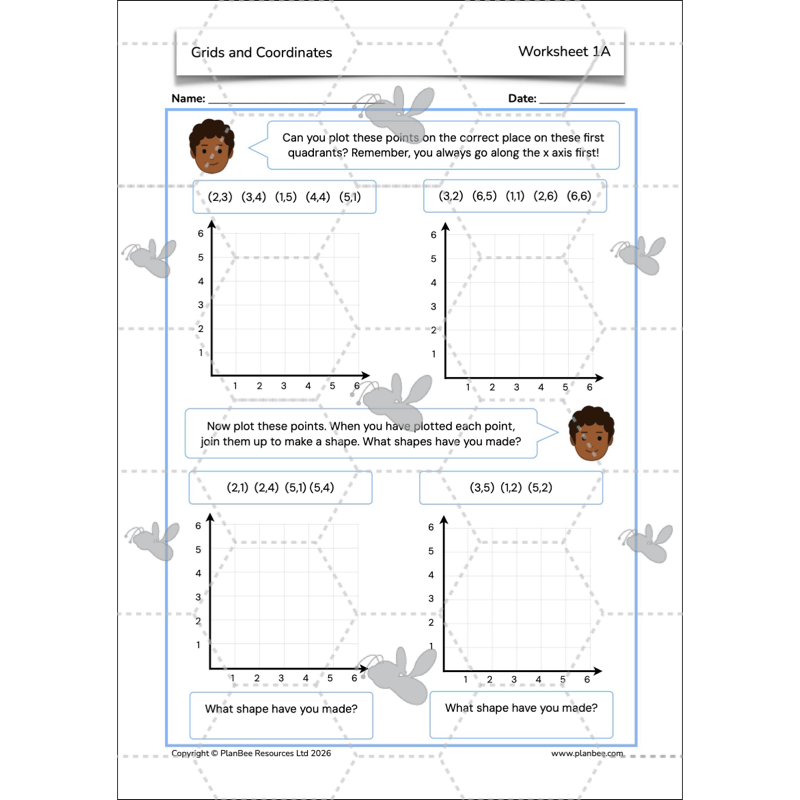 PlanBee Grids and Coordinates Year 6 Maths Lesson by PlanBee