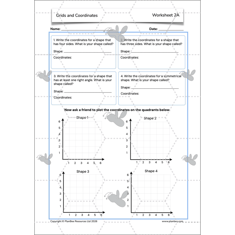 PlanBee Grids and Coordinates Year 6 Maths Lesson by PlanBee