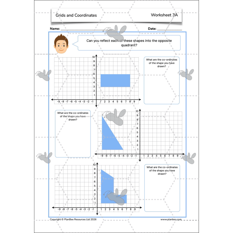 PlanBee Grids and Coordinates Year 6 Maths Lesson by PlanBee