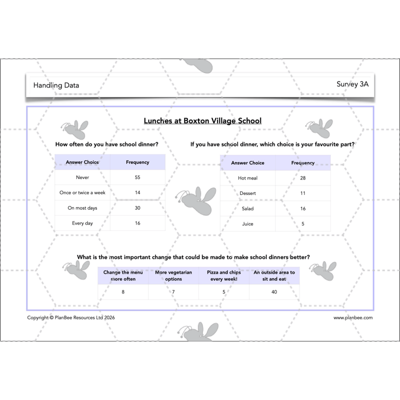 PlanBee Handling Data Year 4 Maths Lessons by PlanBee