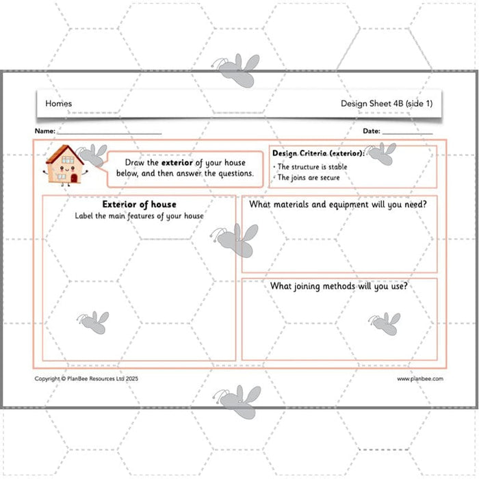 PlanBee Houses and Homes KS1 DT Lesson Pack by PlanBee