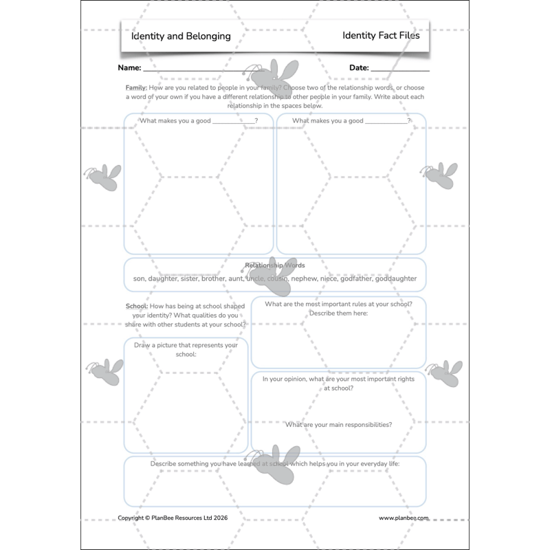 PlanBee Identity and Belonging Year 4 KS2 RE Lesson Pack by PlanBee