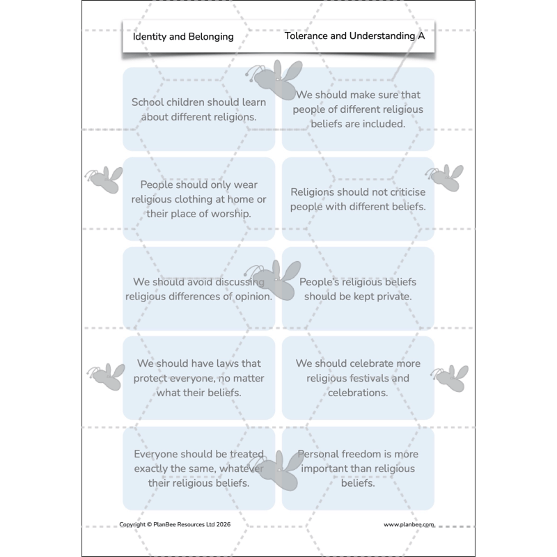 PlanBee Identity and Belonging Year 4 KS2 RE Lesson Pack by PlanBee